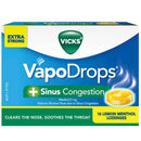 Vicks VapoDrops + 鼻窦堵塞 柠檬薄荷味含片