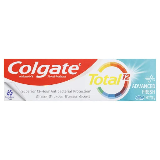 Kem Đánh Răng Colgate Total Mint Stripe Fluoride Kháng Khuẩn 115g