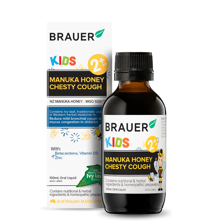 Brauer Kids Manuka Honey Chesty Cough 100ML.