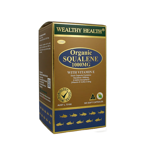 Wealthy Health Organic Squalene 365 Capsules