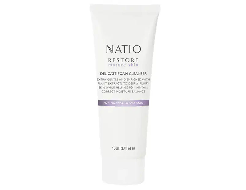 Sữa rửa mặt tạo bọt Natio Restore Delicate 100mL