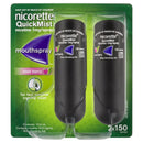 Nicorette Quit Smoking QuickMist Nicotine Mouth Spray Cool Berry 2 x 150 Sprays
