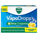 Vicks VapoDrops + 鼻窦堵塞 柠檬薄荷味含片
