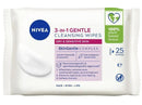 妮维雅日常必备可生物降解干性及敏感肌肤面部清洁湿巾 25片装