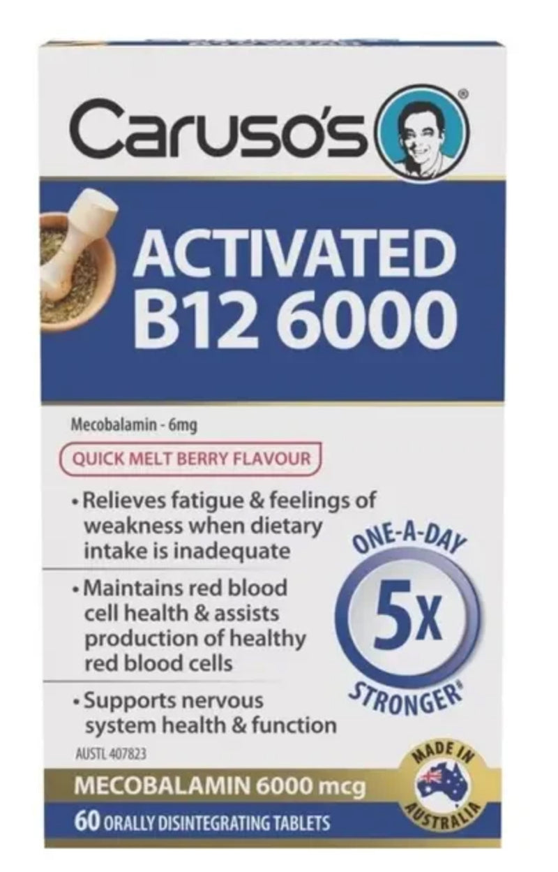 Caruso's Activated B12 6000 60 Tablets