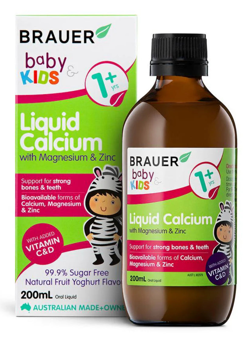 Brauer Baby & Kids Liquid Calcium With Magnesium And Zinc 200mL