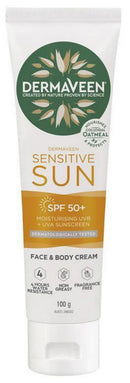 Dermaveen Sensitive Sun SPF 50+ Moisturising Face & Body Cream 100g