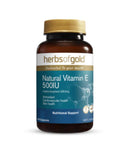 Herbs Of Gold Natural Vitamin E 500IU 100 Vegetarian Capsules