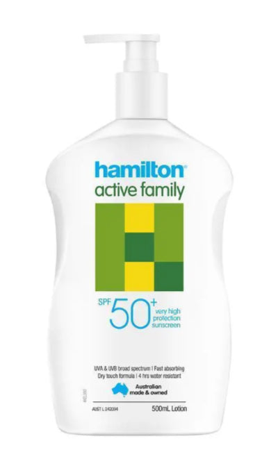 Hamilton Sun SPF 50+ 活性家庭防晒乳 500ml