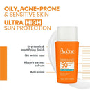 Avene Sunsitive Oil Control Sunscreen Fluid SPF50+  50ML