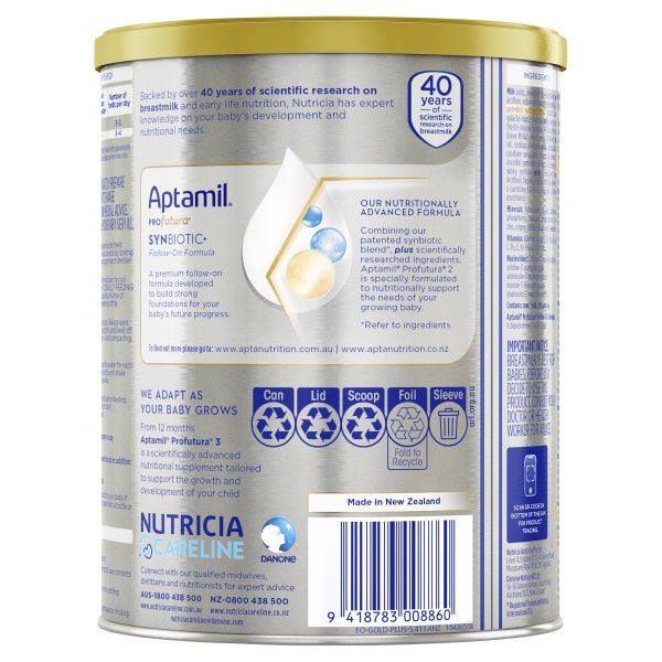 Aptamil Profutura Stage 2 Premium Follow-On Formula For Babies From 6-12 Months 900g