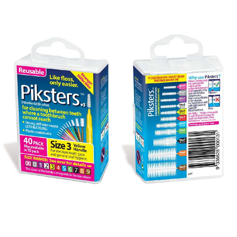 Piksters 40 Pack Size 3 - Yellow