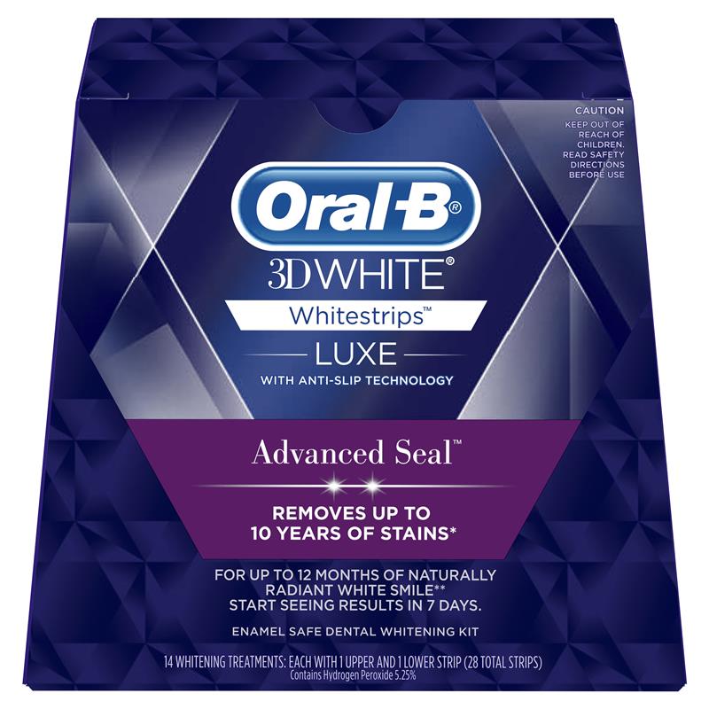 Oral-B 3D White Whitestrips Luxe Advance Seal (14 lần điều trị làm trắng)