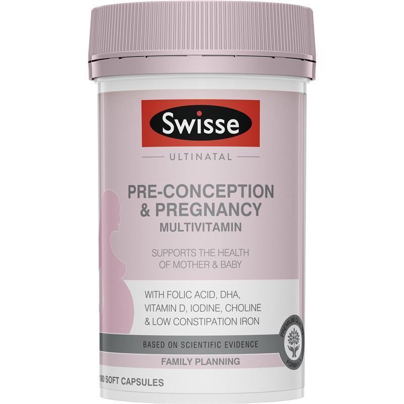 Swisse Ultinatal Pre-Conception & Pregnancy Multivitamin 180 Capsules