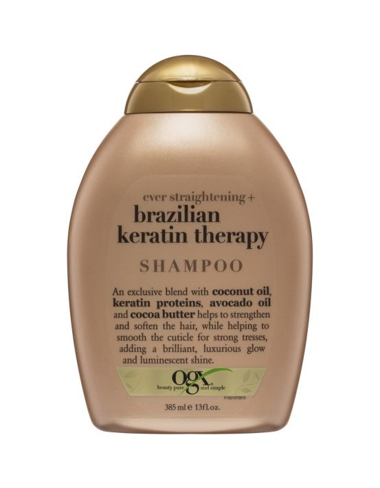 Dầu gội trị liệu Keratin Ogx Brazil dành cho tóc xỉn màu 385ml