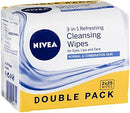 NIVEA Daily Essentials 3 in 1 Refreshing Cleansing Wipes for Eyes, Lips and Face
