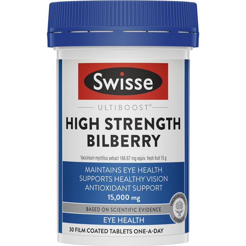 Swisse Ultiboost High Strength Bilberry 15.000mg 30 viên