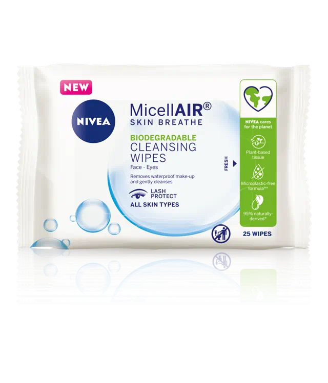 NIVEA MICELLAIR® BIODEGRADABLE WIPES 25 WIPES