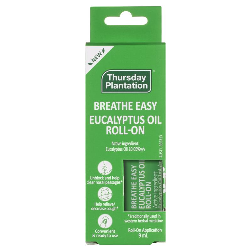 Thứ Năm Plantation Breathe Easy Eucalyptus Oil Roll On 9ml