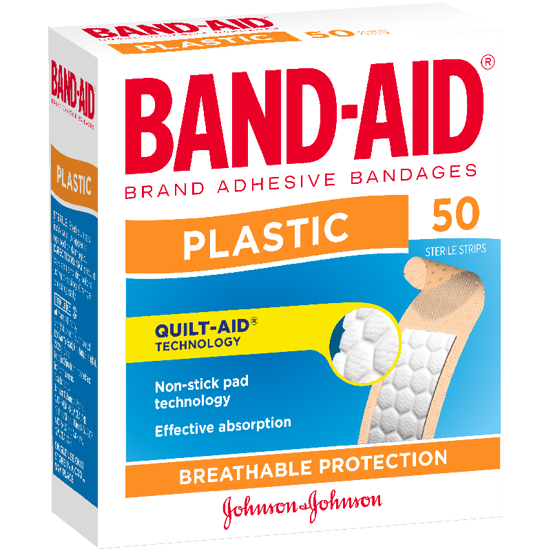 BAND-AID Plastic Adhesive Strips 50s