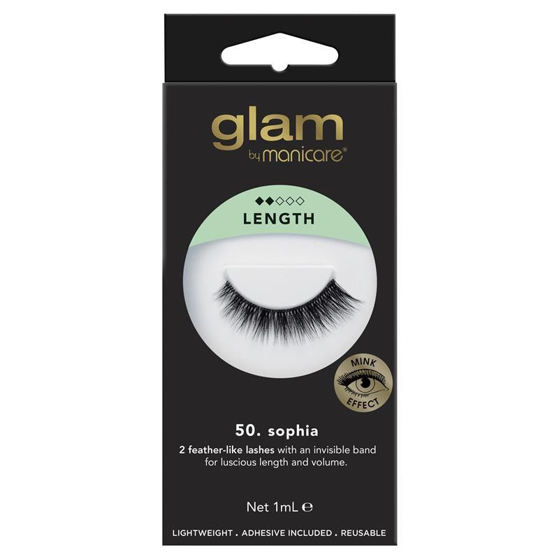 GLAM BY MANICARE 50. SOPHIA MINK EFFECT LASHES (NO: 22281)