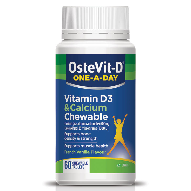 Ostevit-D 一天一粒维生素 D3 和钙咀嚼片 60 片