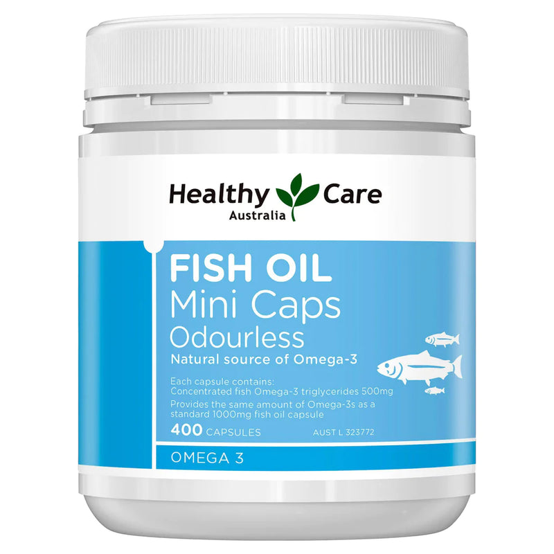 Healthy Care Fish Oil Mini Caps Odourless 400 Capsules