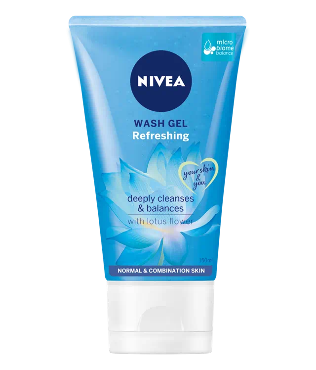 NIVEA REFRESHING FACE WASH GEL CLEANSER WITH LOTUS FLOWER & VIT E 150ml