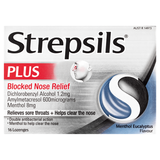 Strepsils Plus Blocked Nose Relief 薄荷脑桉树