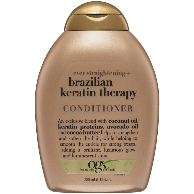 Dầu xả trị liệu Keratin Ogx Brazil dành cho tóc xỉn màu 385ml