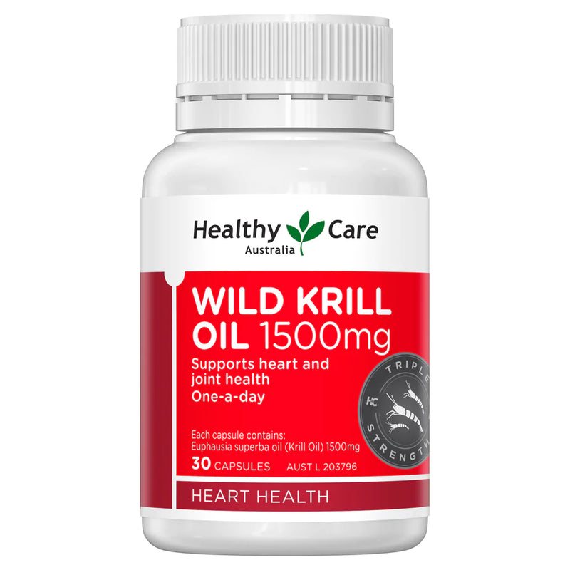 Healthy Care Wild Krill Oil 1500mg 30 Capsules