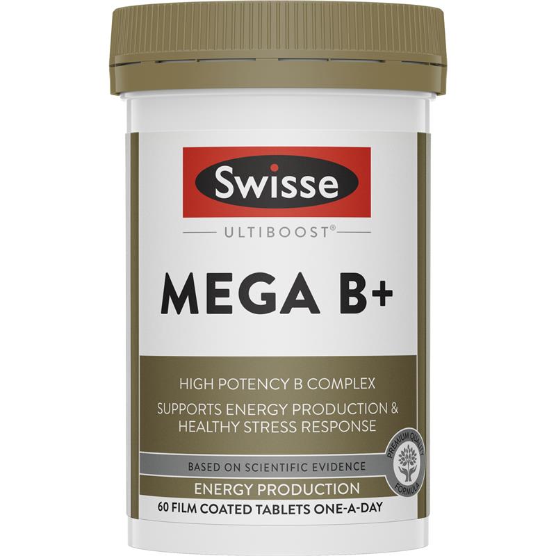 Swisse Ultiboost Mega B + 60 Tablets