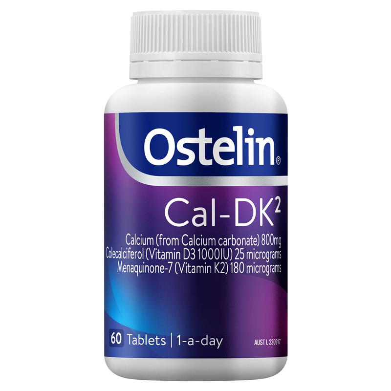 Ostelin Cal-DK2 - Canxi, Vitamin D & Vitamin K cho sức khỏe xương - 60 Viên