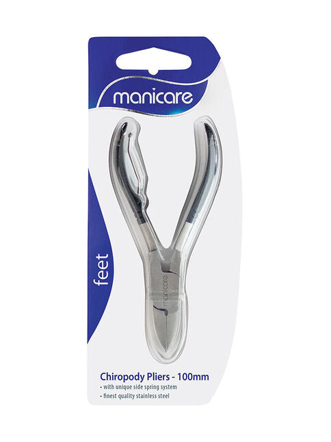 MANICARE CHIROPODY PLIERS, 100MM, WITH SIDE SPRING (NO: 41400)