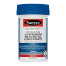 Swisse Ultiboost Odourless 4 x Strength Wild Fish Oil Concentrate 60 Capsues