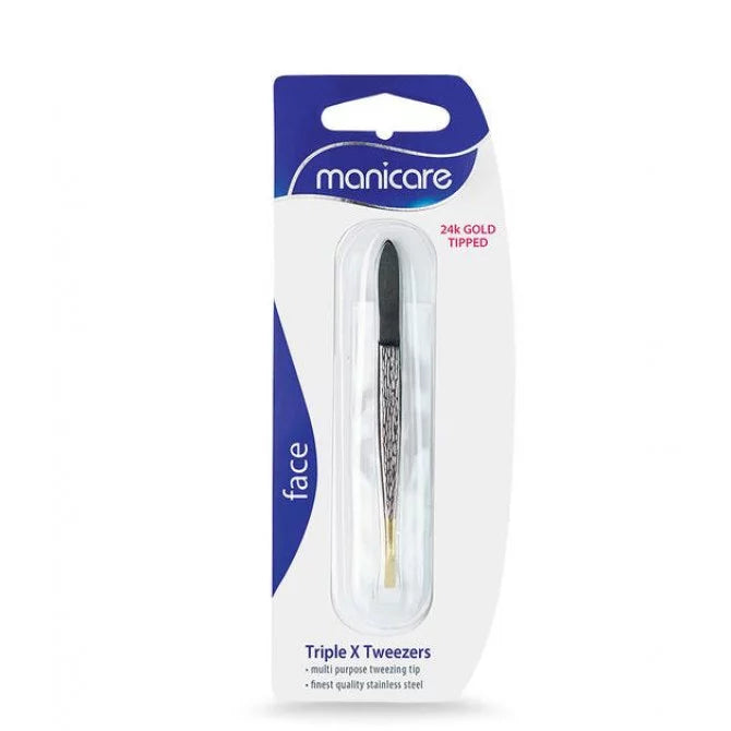 MANICARE TRIPLE X 镊子，金色尖头（编号：35700）