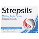 Strepsils 双重抗菌喉咙痛锭剂薄荷醇和薄荷锭剂