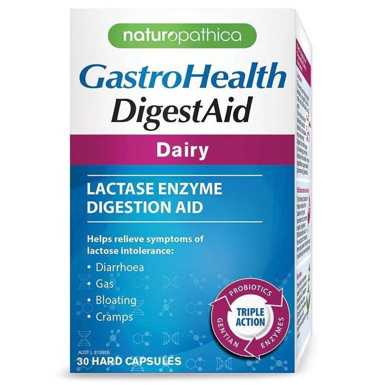 Naturopathica Gastrohealth DigestAid Dairy 30 Capsules
