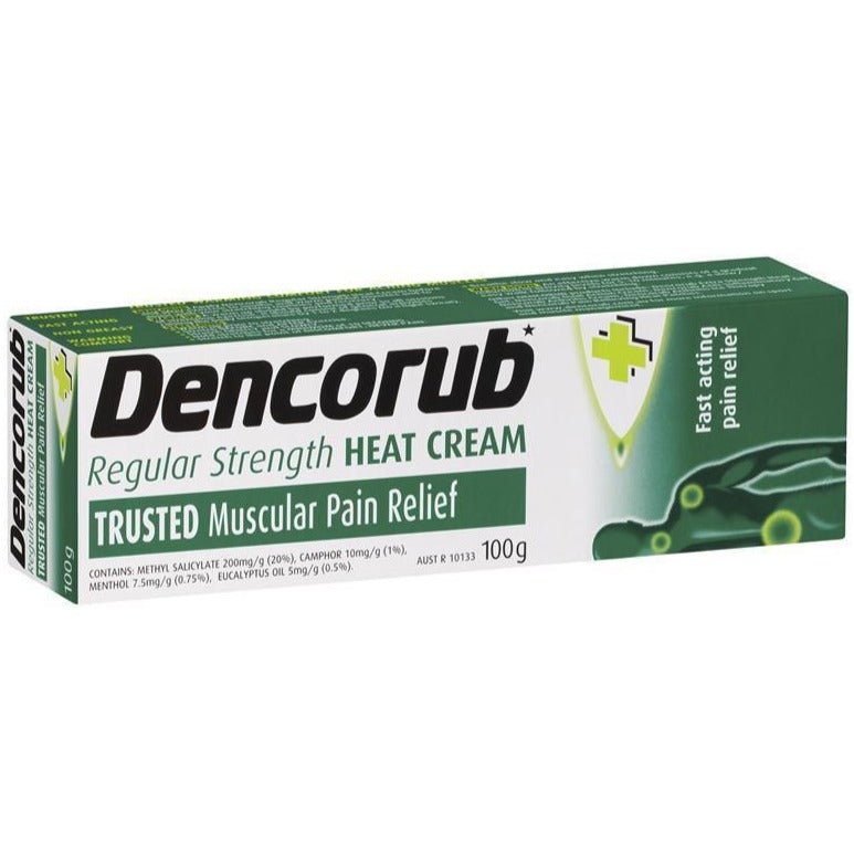 Dencorub Regular Strength Heat Cream 100g Tube