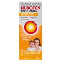 Nurofen For Children Pain and Fever Relief 3 months - 5 Years Orange Flavour 200ml