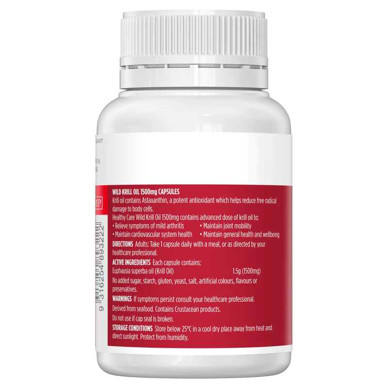 Healthy Care Wild Krill Oil 1500mg 30 viên