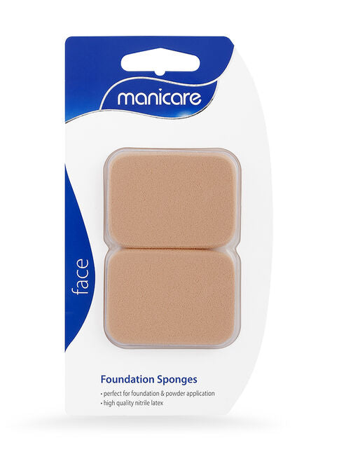 MANICARE FOUNDATION SPONGE, BROWN RECTANGLE LATEX, 2 PACK (NO: 56300)