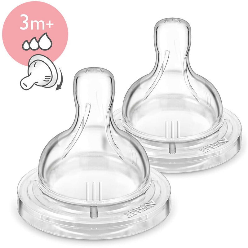 Philips Avent Anti-Colic Teats 3month+ Variable Flow 2 Pack