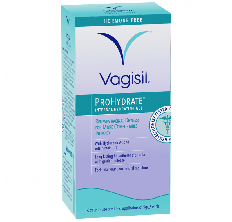 Gel dưỡng ẩm bên trong Vagisil ProHydrate 6 x 5g