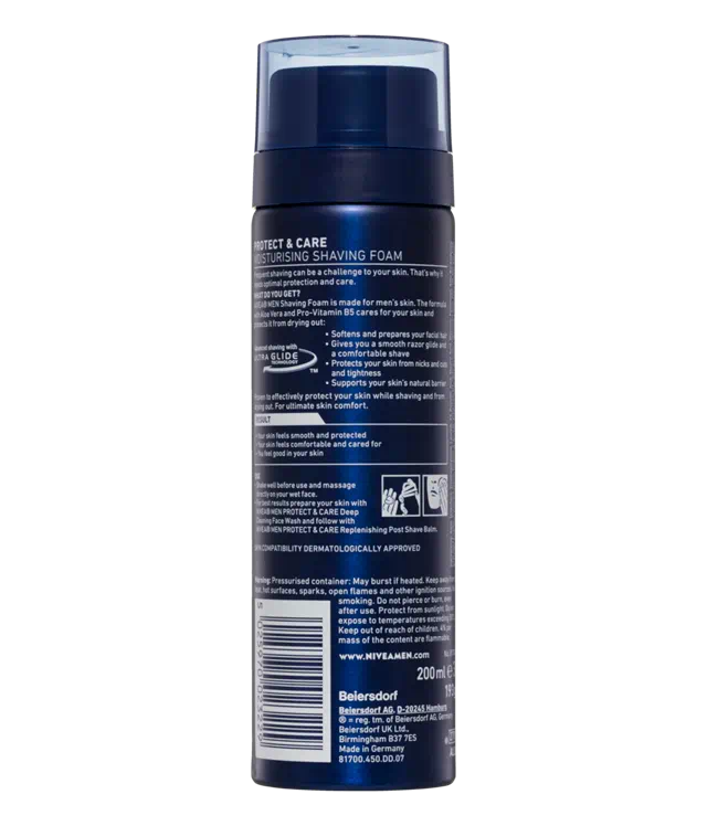 NIVEA MEN PROTECT & CARE SHAVING FOAM 200ML