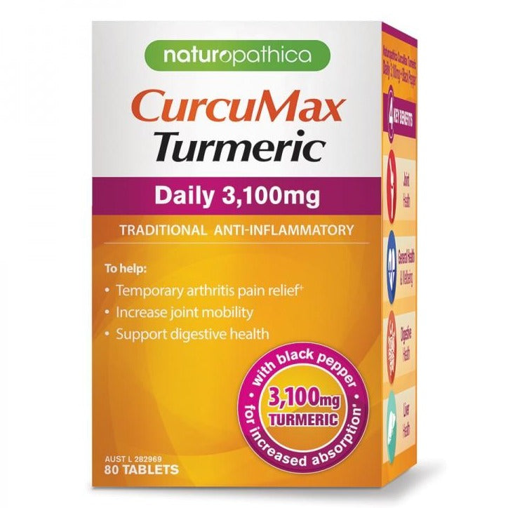 Naturopathica Curcumax Turmeric 3,100mg 80 Tablets