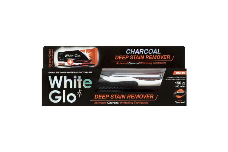 Kem đánh răng White Glo Charcoal Deep Stain Remover Toothpaste 150g