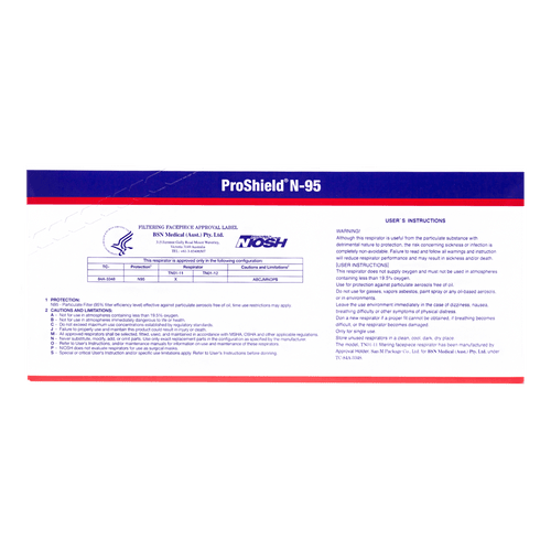 Mặt nạ dưỡng khí BSN Proshield N95