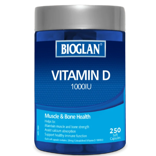Bioglan Vitamin D 1000IU 250 Soft Capsules