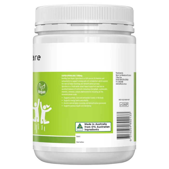 Viên nén Healthy Care Super Spirulina 1000mg 400 viên